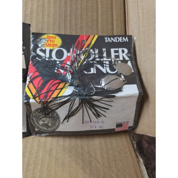 3 NOS Vintage Bass Pro Shops Spinnerbaits Retro‎ Fishing Slow Roller Magnum - Picture 2 of 6